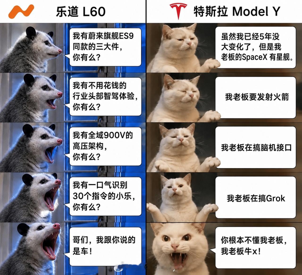 实话实说，特斯拉早年是电动车科技天花板，可人家现在一心搞火箭，汽车更新基本佛系。