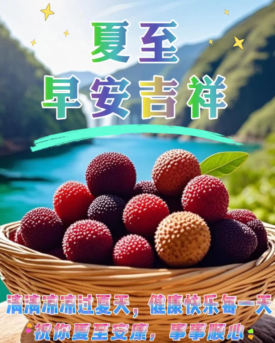 今天是夏至，也是父亲节，🌊祝您好运至，幸运一“夏”；🍉祝您快乐至，开心一“夏