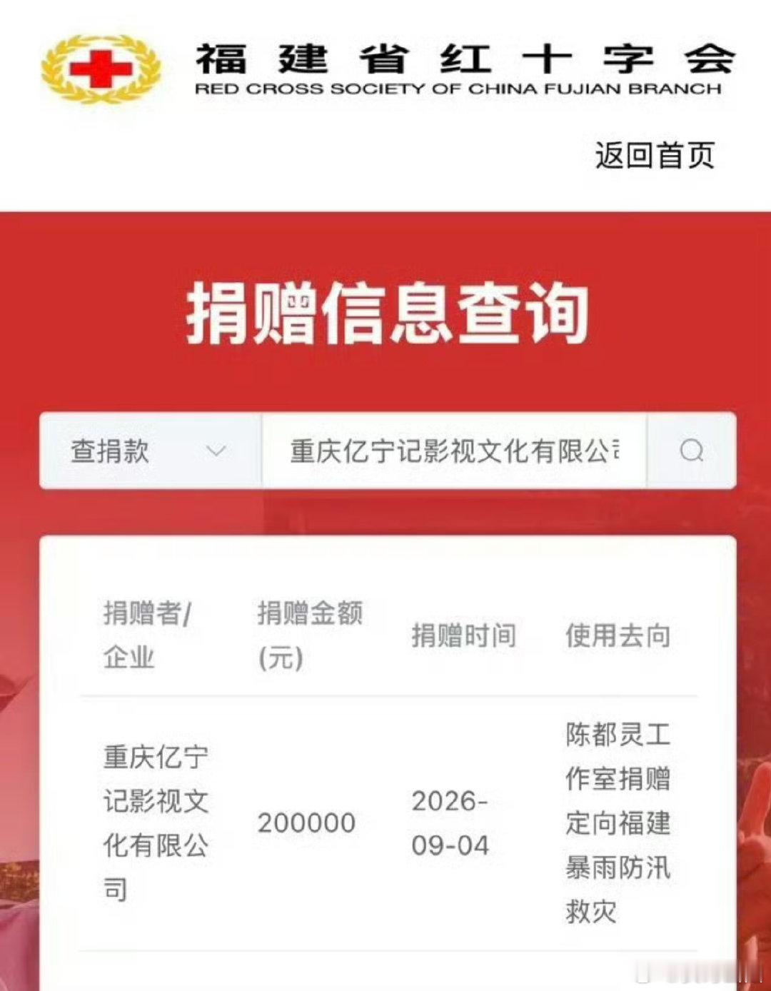 陈都灵给福建雨灾捐赠20万陈都灵默默捐款支援福建陈都灵捐款驰援福建灾情 ​​​
