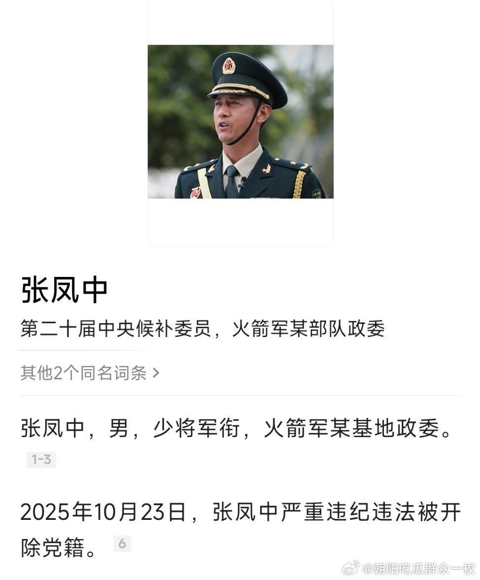 公报披露，张凤中严重违纪违法被开除党籍。热点现场 ​​​