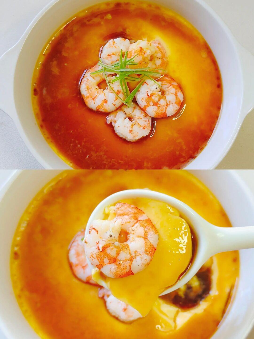给妈妈做减脂餐D98|虾仁蒸蛋🦐