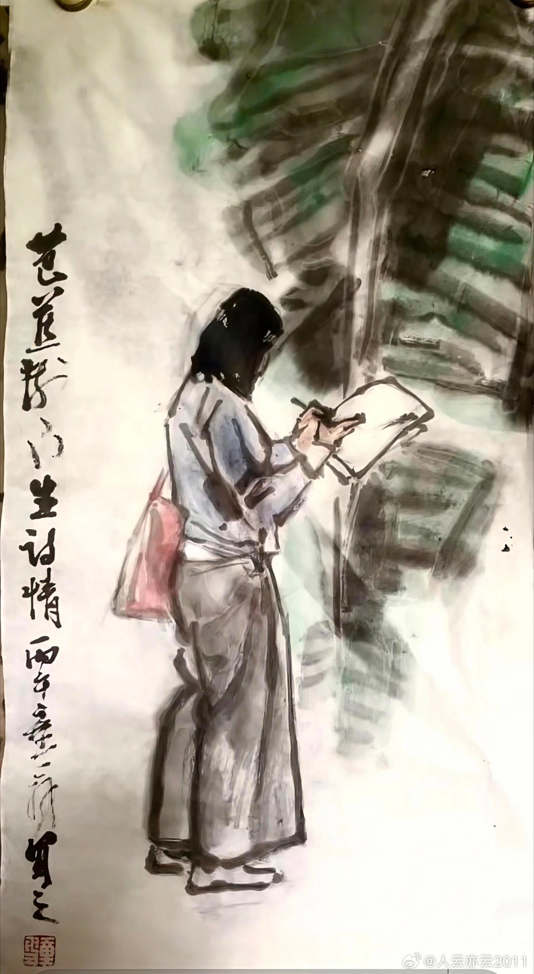 【好友新作】1诗书画家石梦松，2画家卢葆桐，3书画家崔学坤（中国葡萄王），4画家