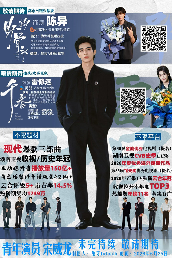 宋威龙撞档宋威龙 对对哈哈哈主打一个忙前又忙后呢，燥候雷修远➕陈异 