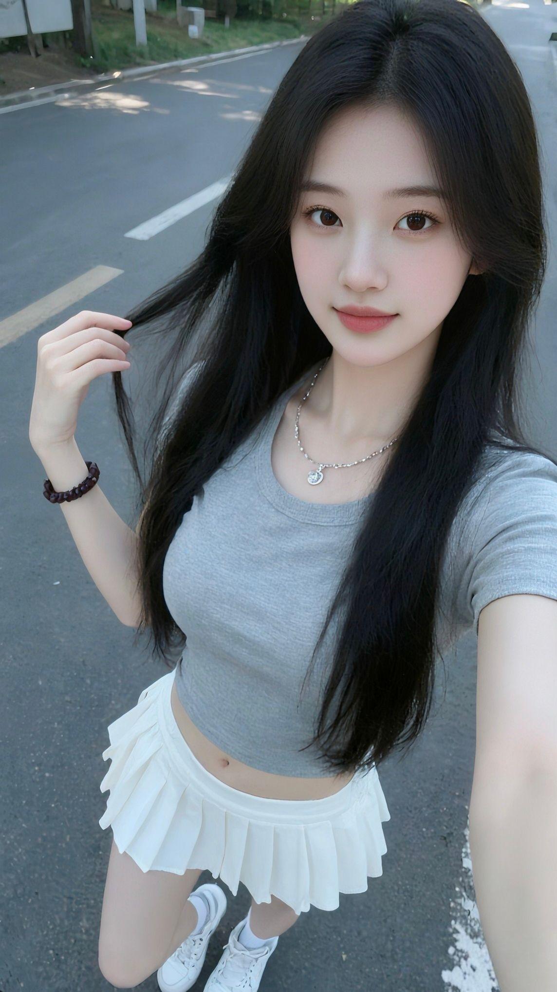 美女 大长腿 甜妹 清纯甜美 穿搭