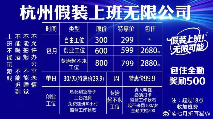假装上班公司有员工月入七八万仔细看了看，其实就和上学时候的自习室差不多，是上班的