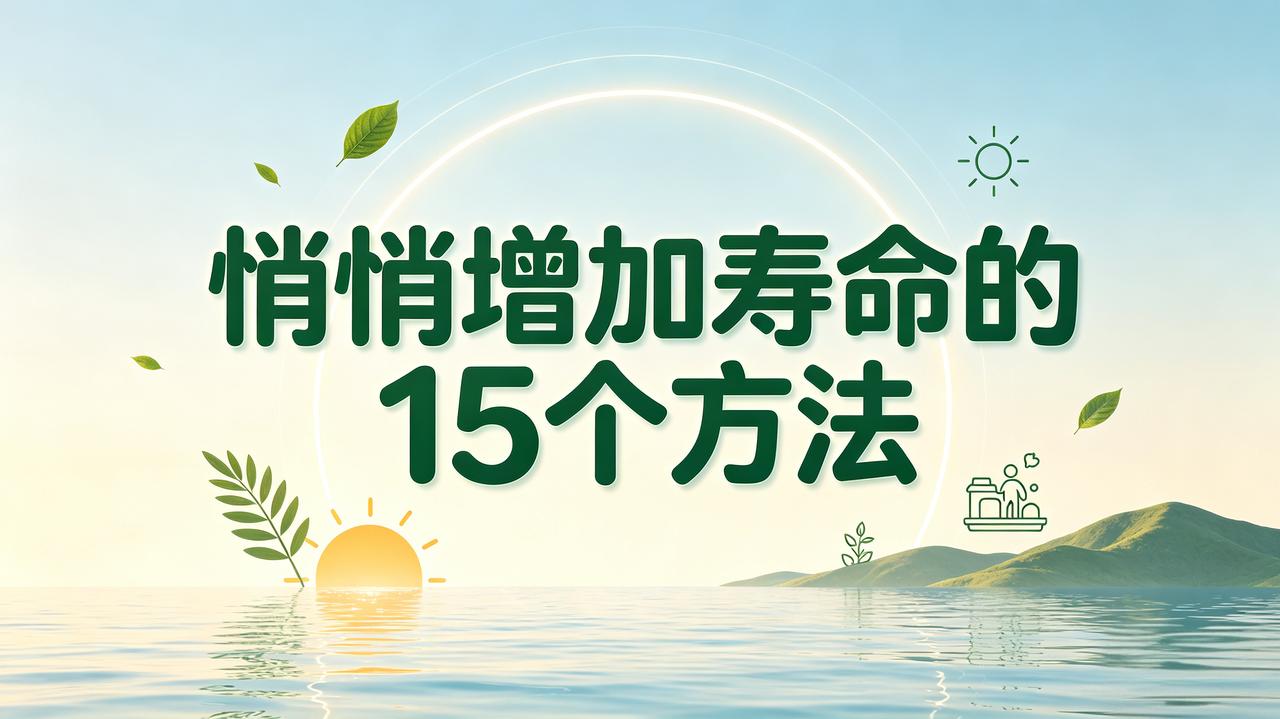 悄悄延长寿命的15个实用养生方法
 
① 常吃红薯：富含膳食纤维与β-胡萝卜素，