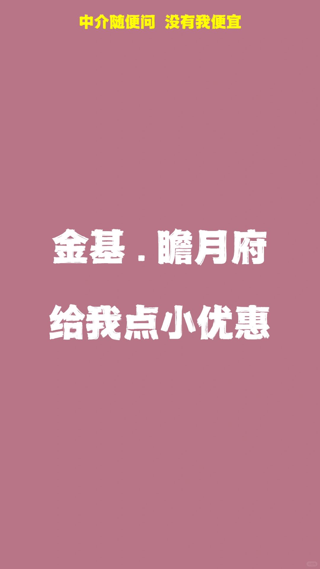 秦淮主城 新洋房 金基瞻月府给D家优惠