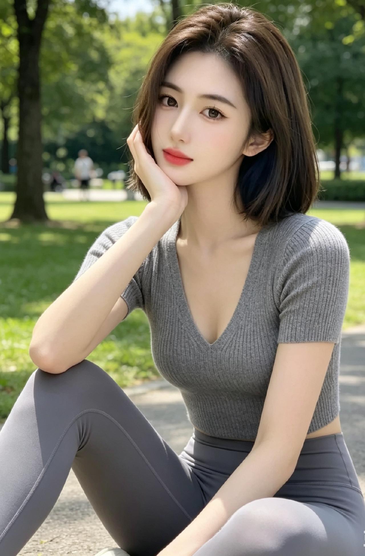 绿阴草色映红妆，春日公园意自长。