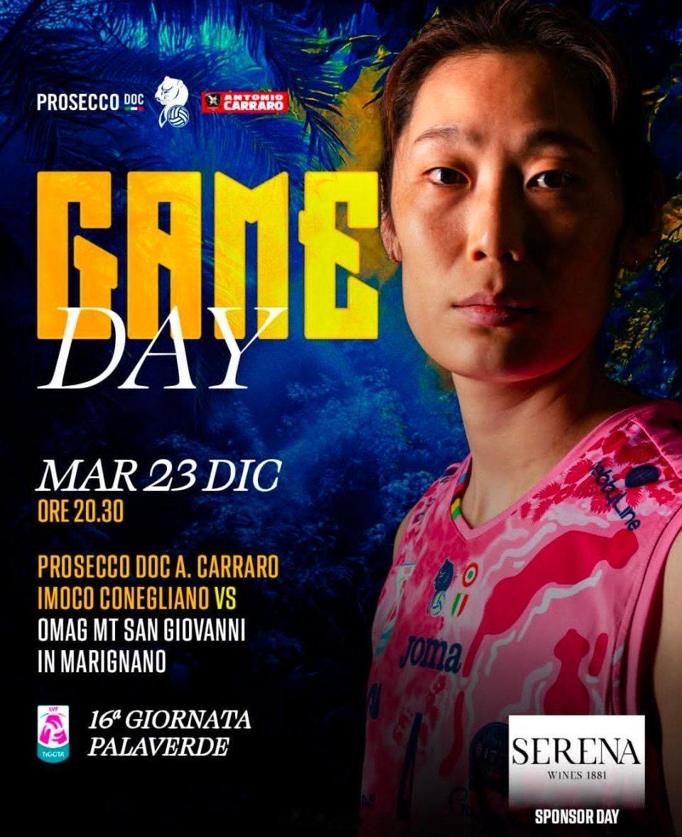 朱婷留洋第七季女排意甲上演中国德比⏰GameDay！⚔️科内利亚诺🆚圣乔瓦尼朱