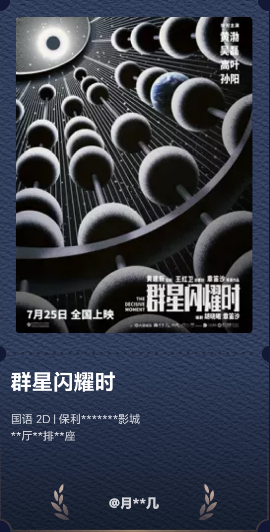 群星闪耀时总票房破5000万这电影我昨天也看了，确实值得一看，跟现在的工作还有点
