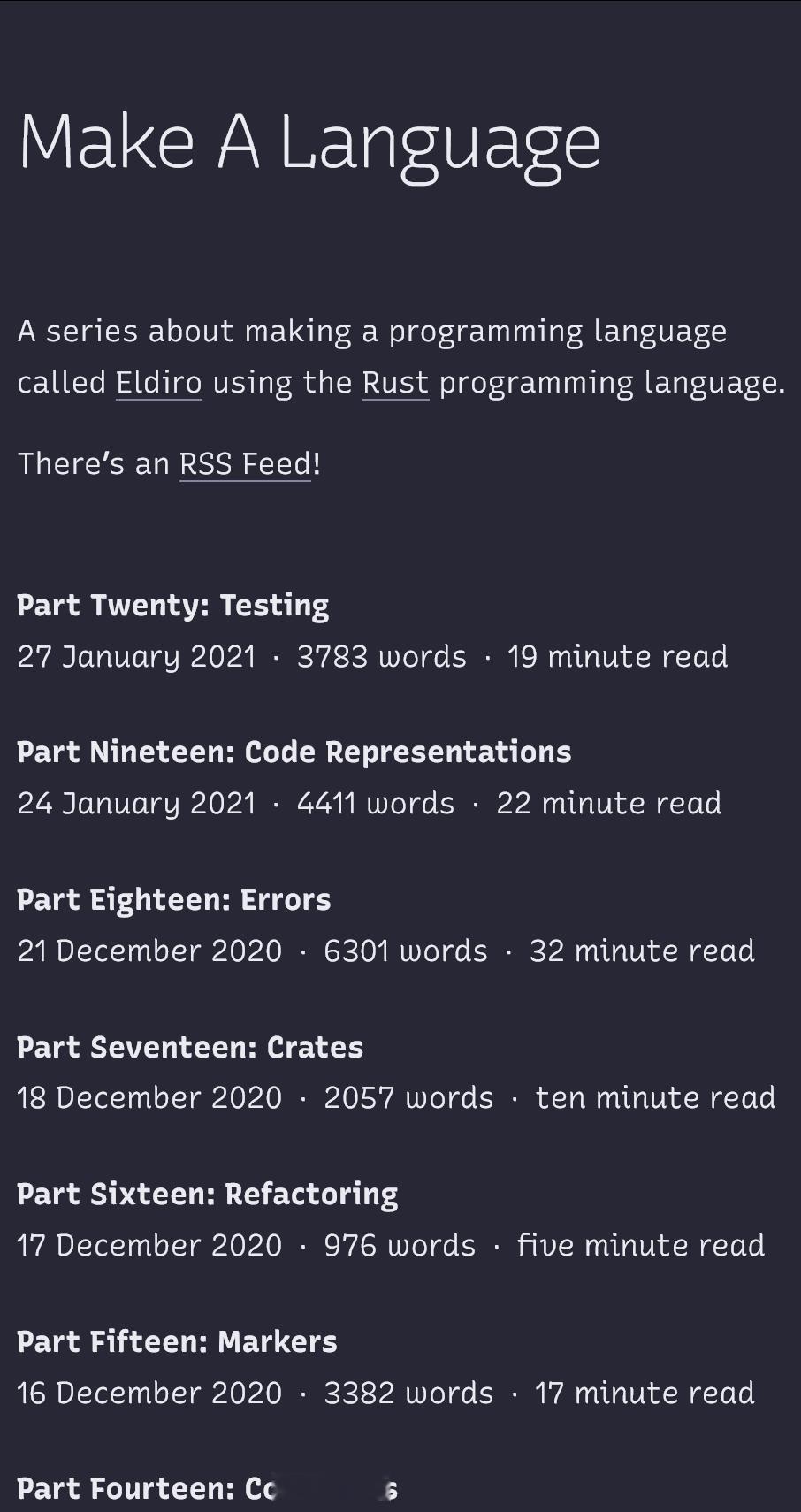系列教程：“Make A Language”lunacookies.github
