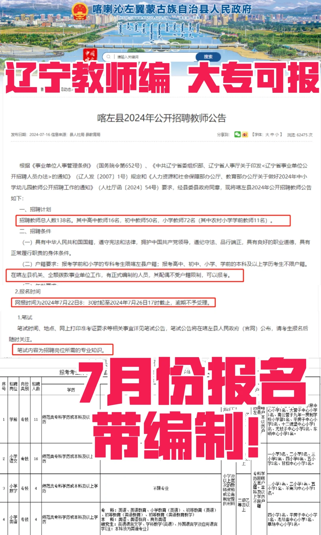 带编制❗️辽宁事业编 138人 大专 26日截止