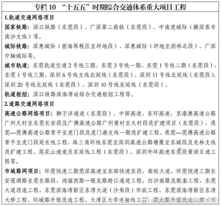 【东莞地铁东莞交通东莞十五五】 东莞：以推动交通运输高质量发展为主题， 完善现代