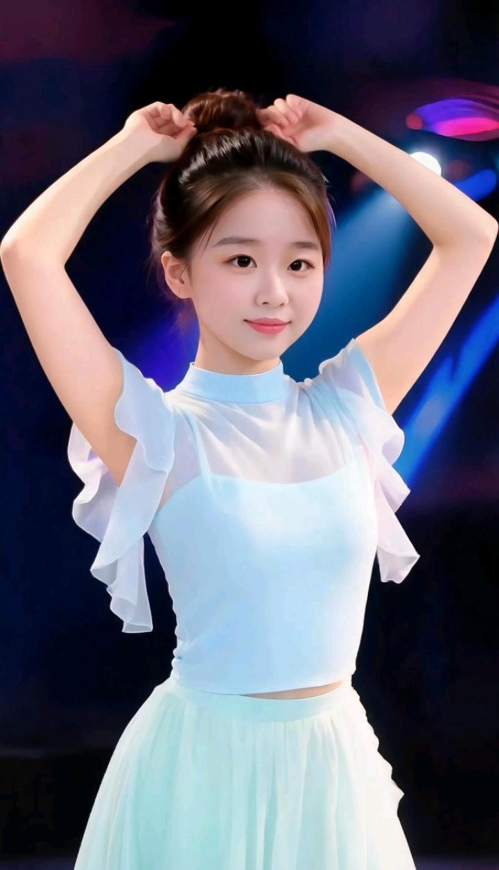 这个小姐姐好可爱，扎着丸子头。你对中年女性的生活有什么感悟? 高丸子头造型 扎发