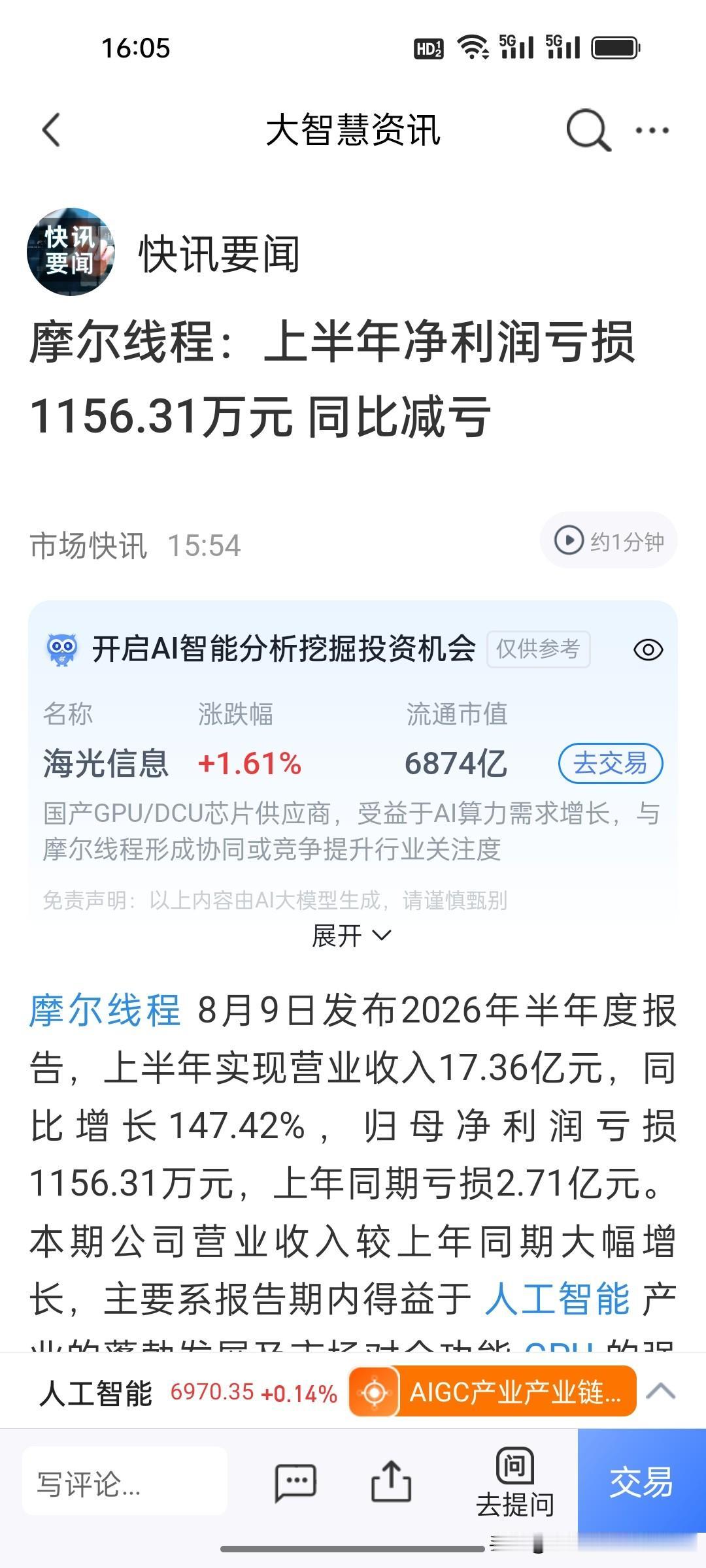 国产GPU第一股摩尔线程半年报来了！营收暴涨147%仍亏千万，该股上市最高941