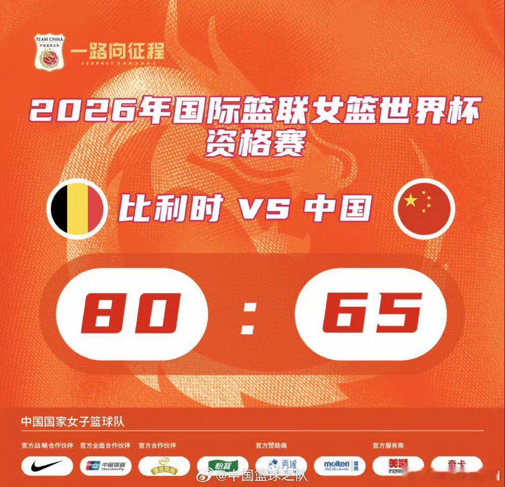 中国女篮vs比利时女篮可惜啊！在刚刚结束的2026年国际篮联女篮世界杯资格赛第二