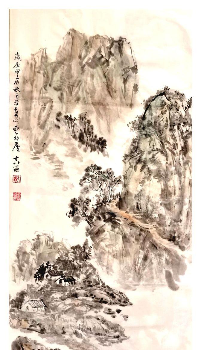 最近，十八翁出了一波新的写意山水画，真的是让人眼前一亮。这老爷子的作品，总是能带