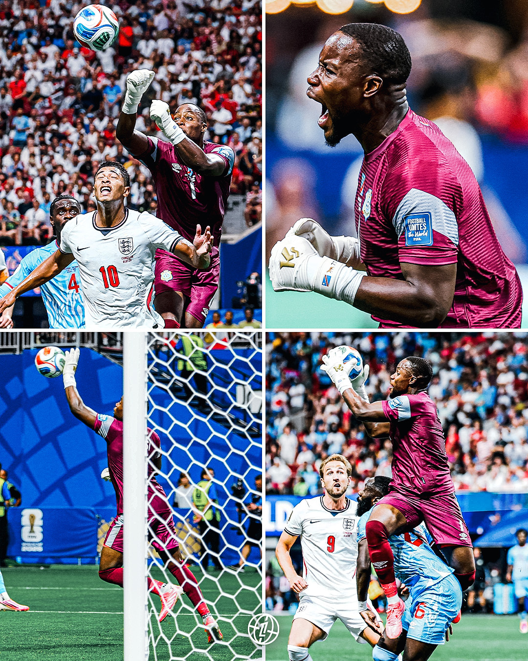 🔥 燃尽了！🇨🇩🧤 来自勒阿弗尔的刚果(金)门将姆帕西·恩扎乌，对阵英格