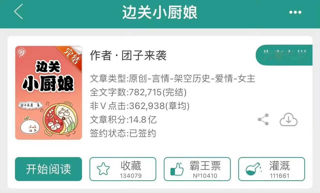 小说推荐：《边关小厨娘》 作者:团子来袭简评：厨娘小美人vs勇猛大将军，穿书，女