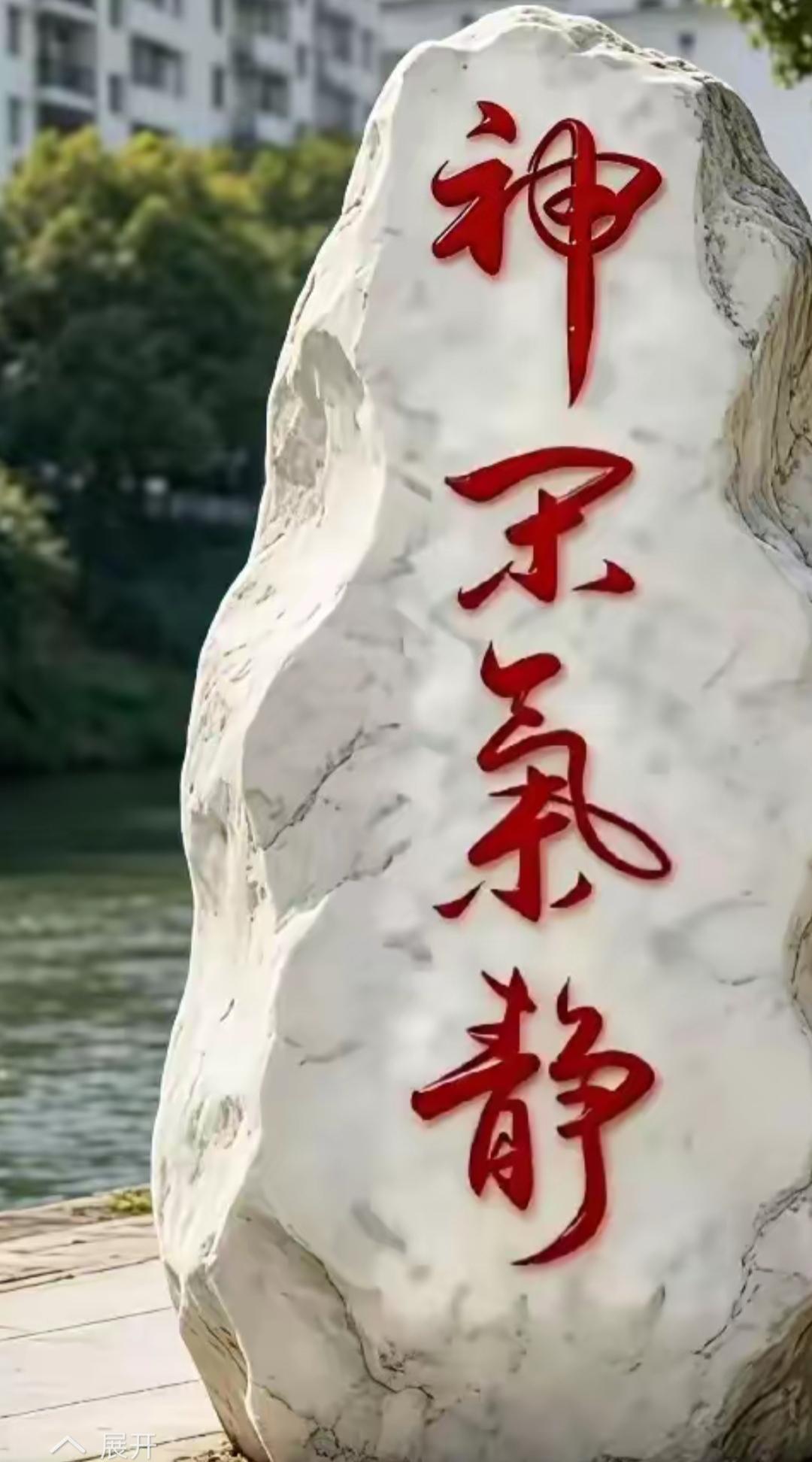 神闲气静，心自安然。石头上的几个大字真是漂亮。有认识的吗？读出来听一下，敢来挑战