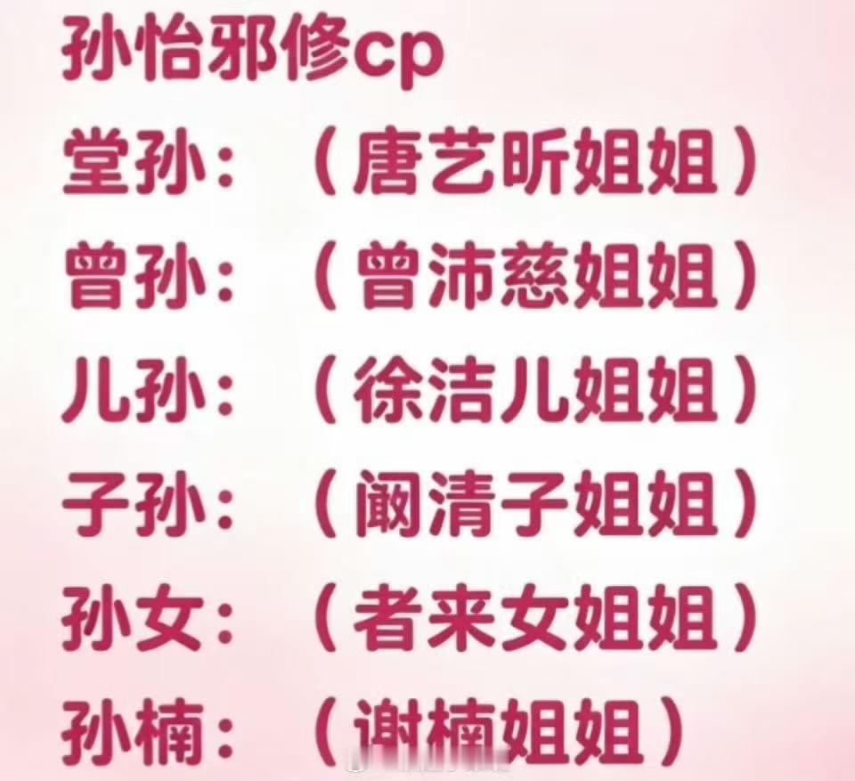 孙怡邪修CP孙怡浪姐邪修cp哈哈哈哈不是我说这谁想的！ 