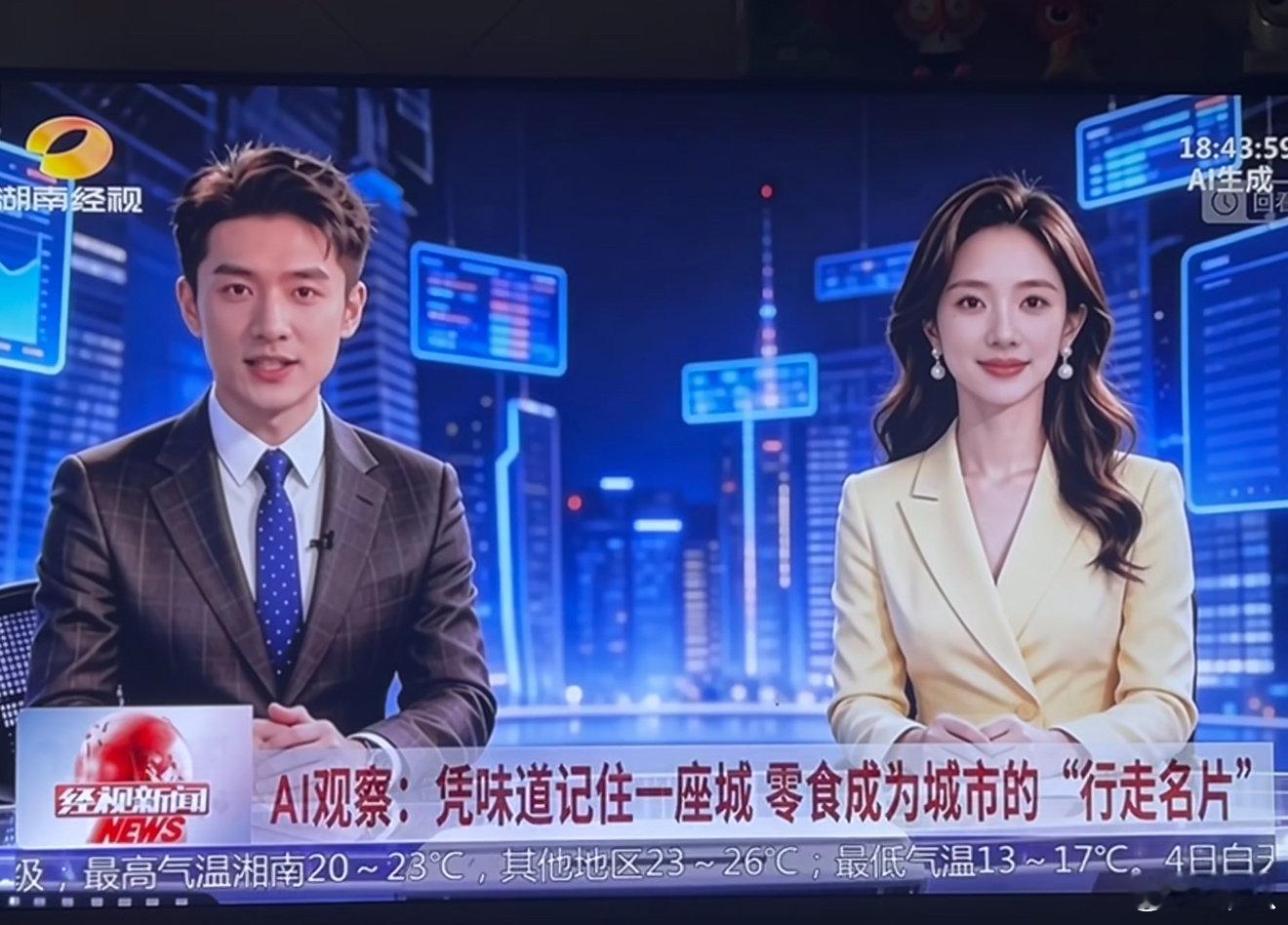 湖南广电已经用ai开始播新闻了湖南广电用ai播新闻 湖南广电已经用ai开始播新闻