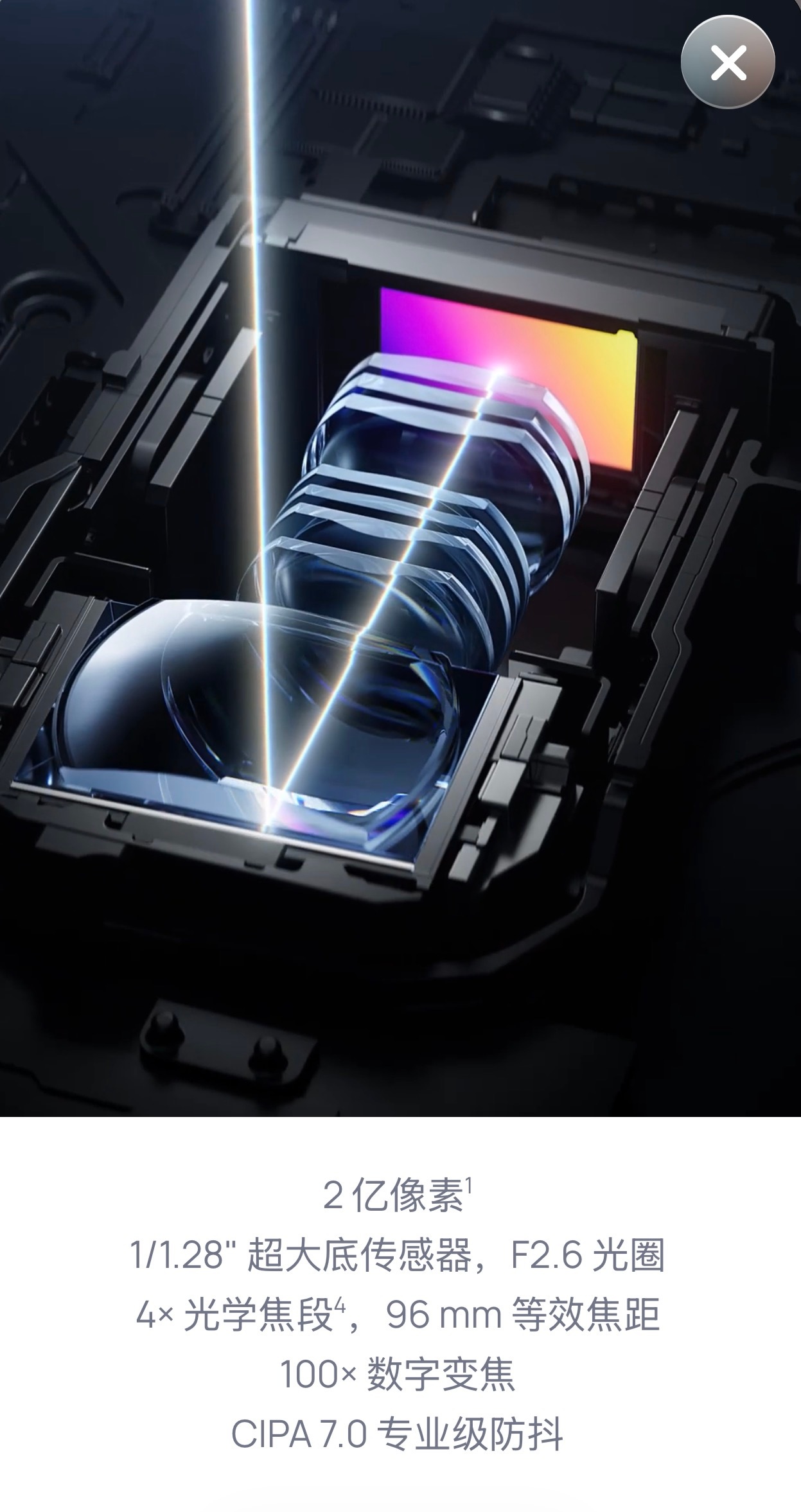 Pura90 Pro Max 长焦端参数是89mm 1/1.28 2 亿像素 f