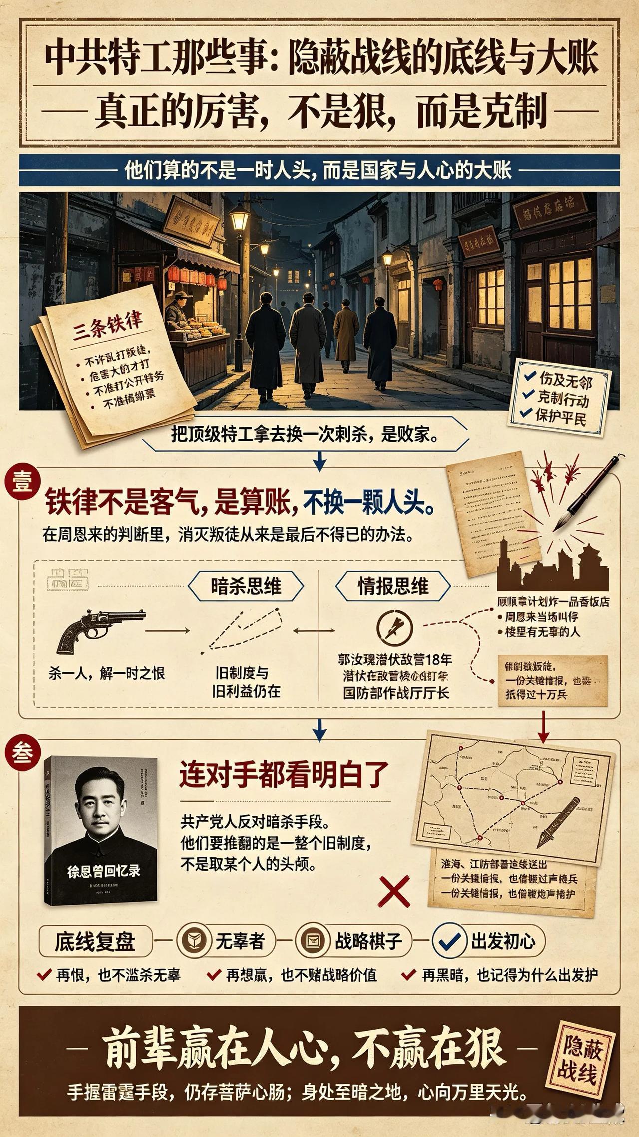 中共特工那些事：最狠的刀，最严的规矩
很多人说起特工，第一反应就是飞檐走壁、枪走