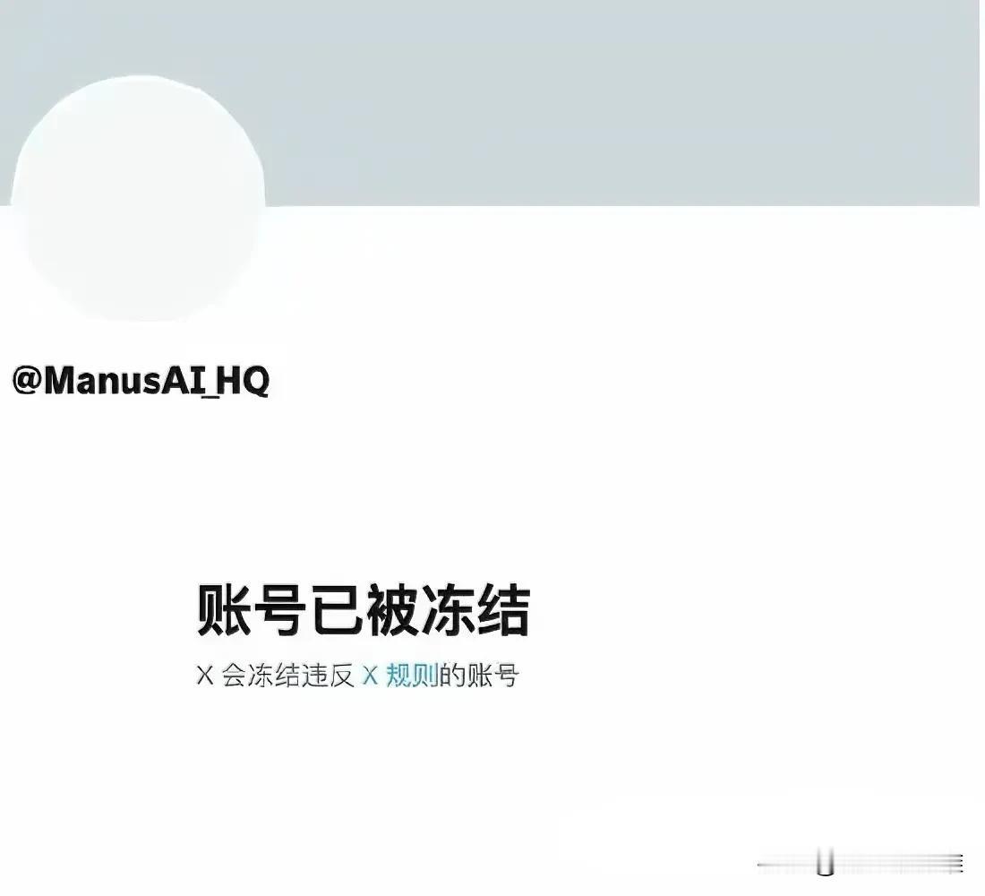 刚刚！Manus的官方账号被冻结！一夜之间，Manus火了，大有超越DeepSe