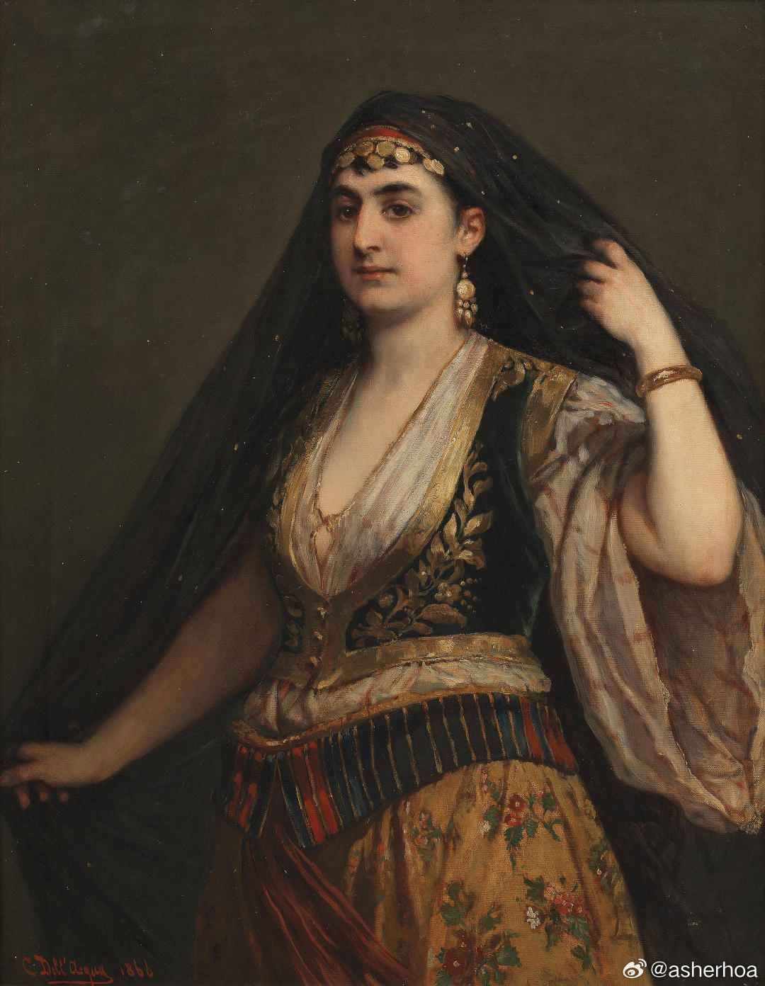 西洋历史文化鱼缸历史人物  意大利画家Cesare Dell'Acqua（182