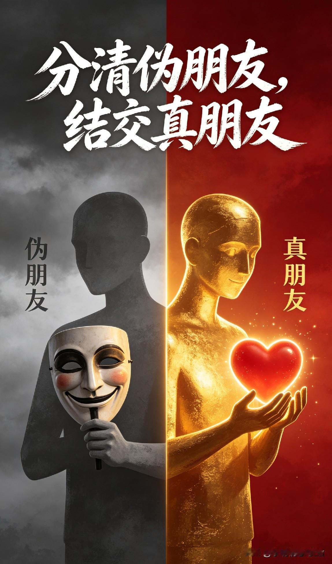 人这一辈子，一定要分清身边人谁真谁假！
 
老话常说在家靠父母，出门靠朋友，足以