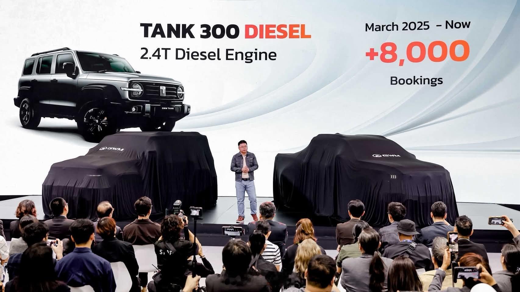 坦克300柴油版从年初预售以来在泰国市场取得了8千＋订单这次车展又加推了沙漠黄外