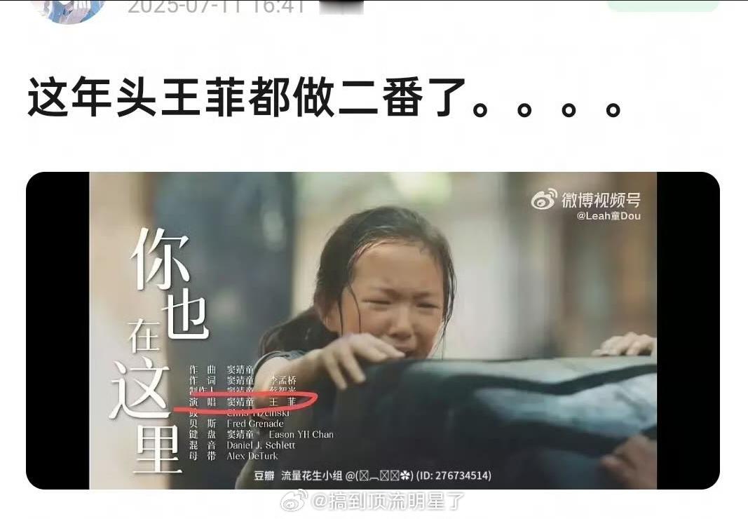 这年头王菲都做二番了 ​​​
