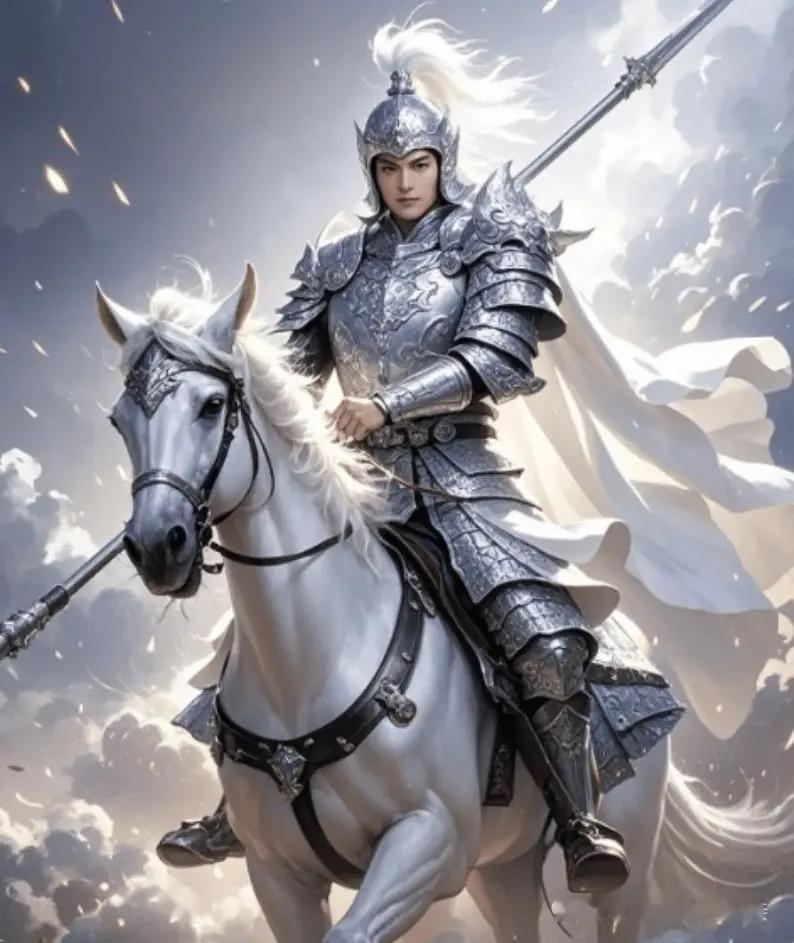 赵子龙，银枪白马，单骑救主于万军丛中，尽显英勇无畏；长坂坡七进七出，血染征袍，只