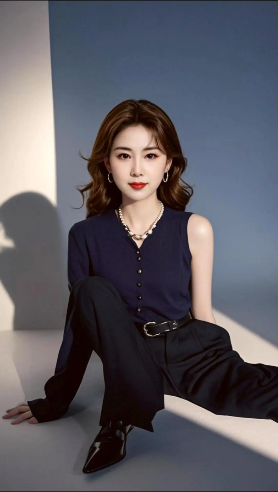 AI卷发珍珠照 随变ai随便玩