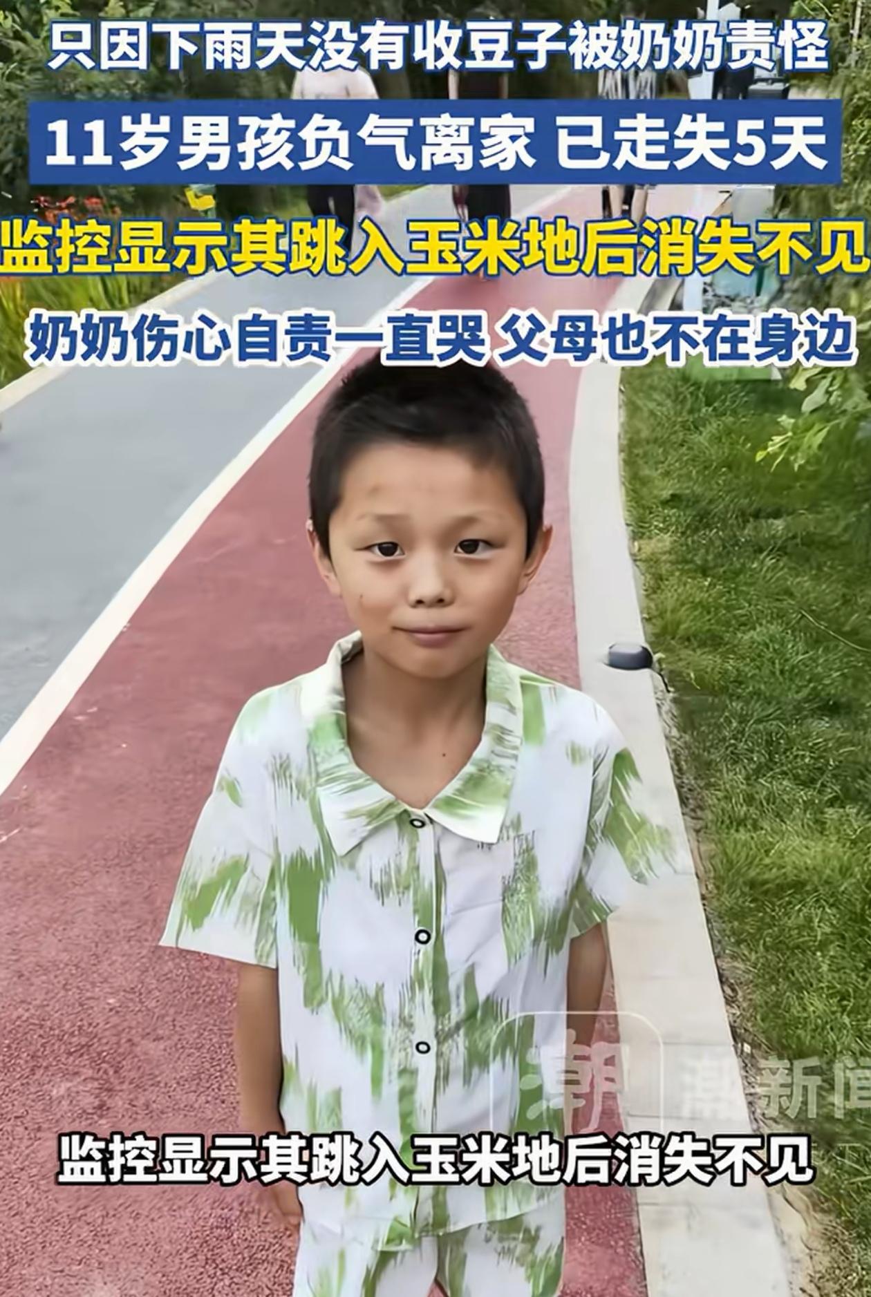 担心的事情还是发生了！云南昭通，11岁男孩因为忘了帮奶奶收豆子，被奶奶痛骂，一赌