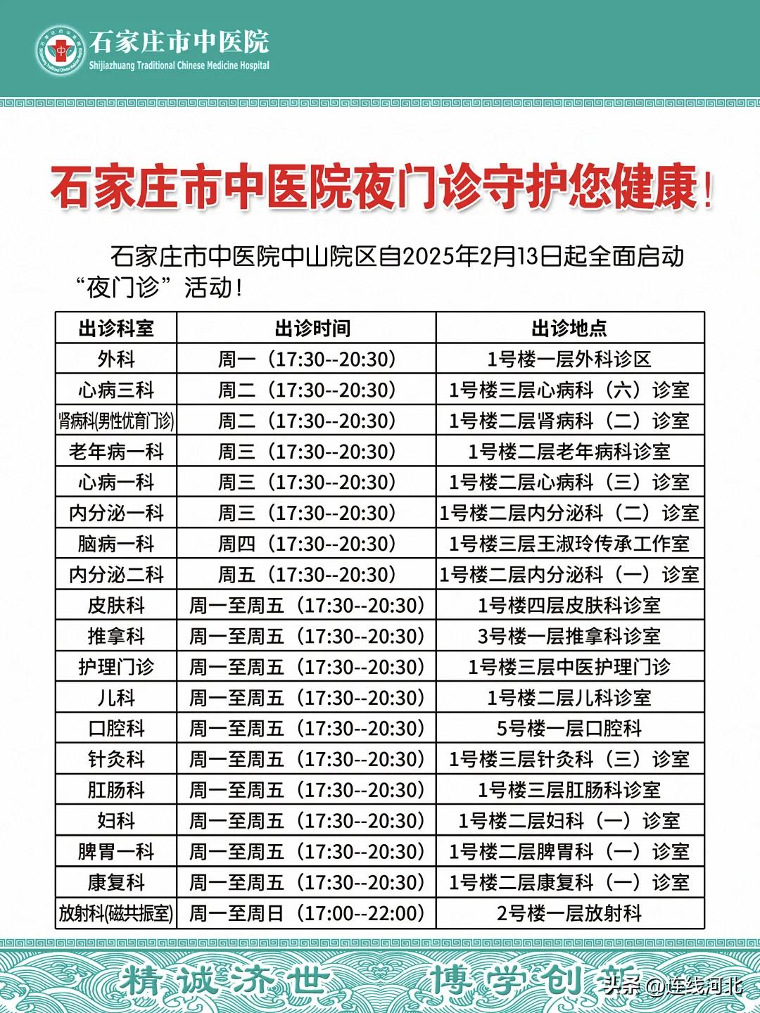 【下班也能看中医！石家庄市中医院夜门诊暖心上新  便民服务不打烊】不少上班族、学