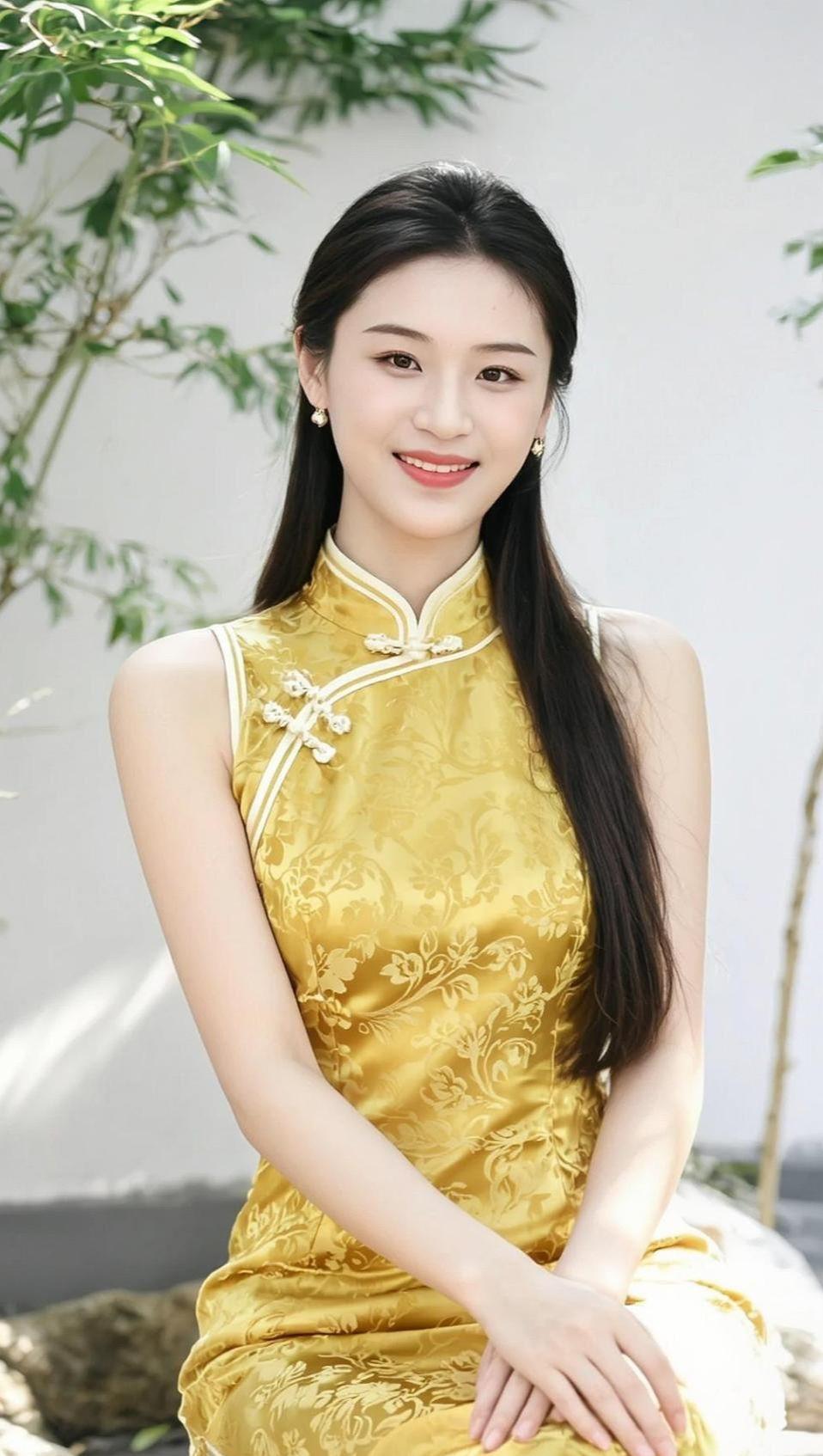 这旗袍一上身，感觉整个人都“穿越”了，是不是得配把扇子才能更入戏？别人是“春日穿