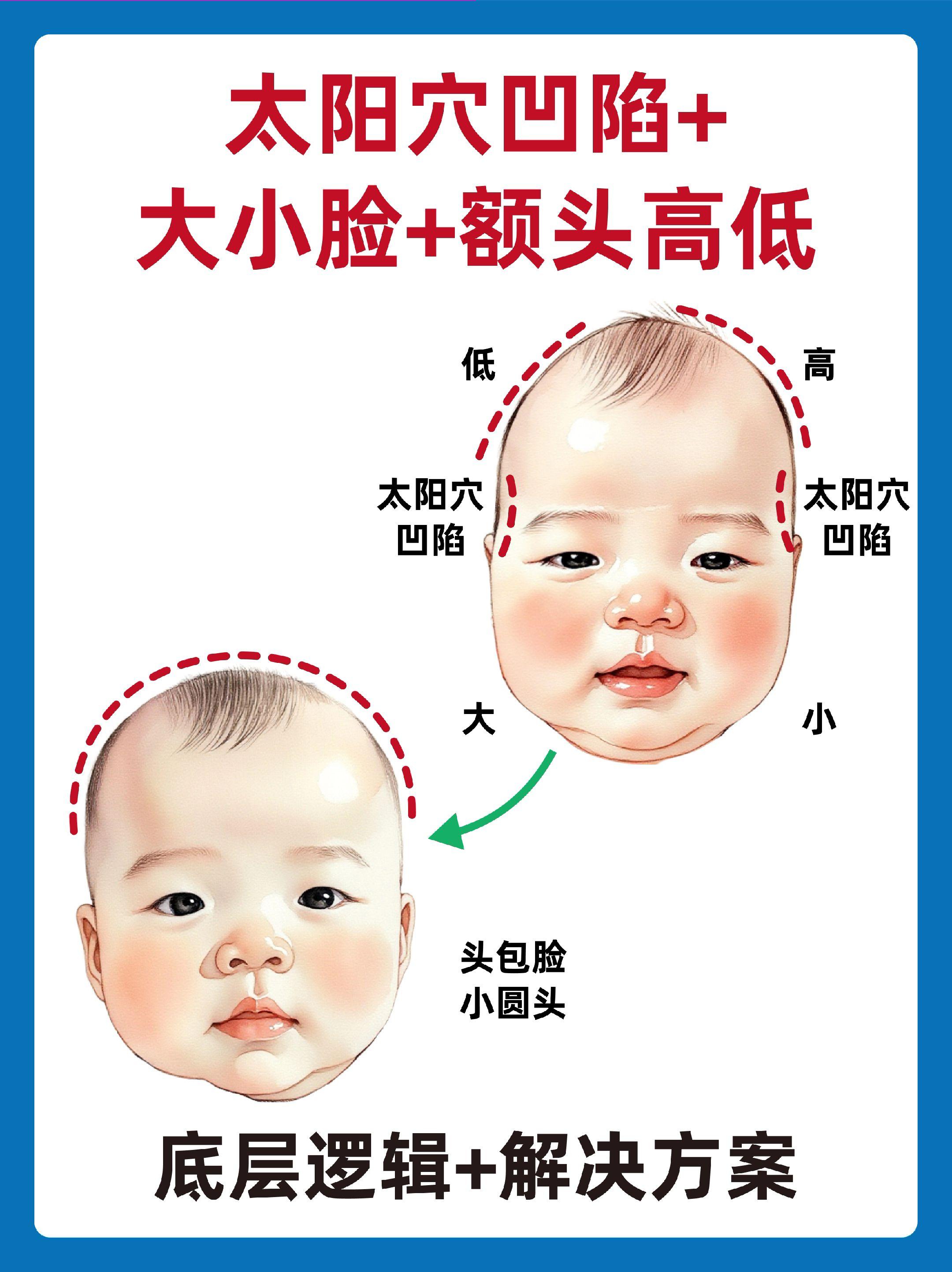 太阳穴凹陷，大小脸，额头高低睡圆头攻略。