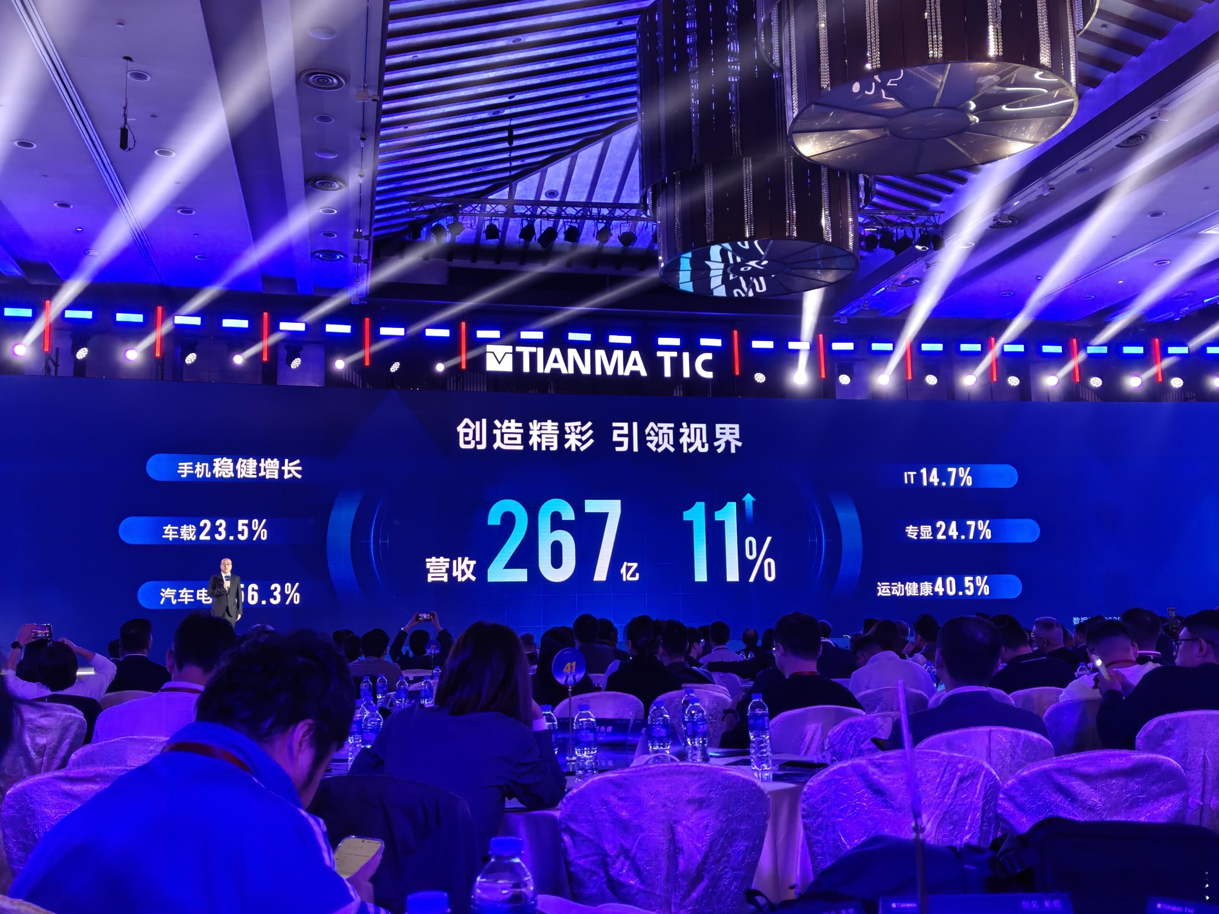 老规矩，会前先秀肌肉！！！天马董事长“成为”提到天马营收267亿，增长11%手机