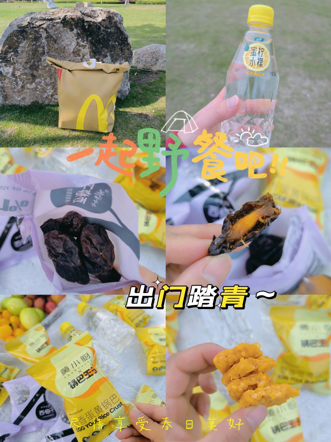 带上好吃的好喝的出门野餐啦