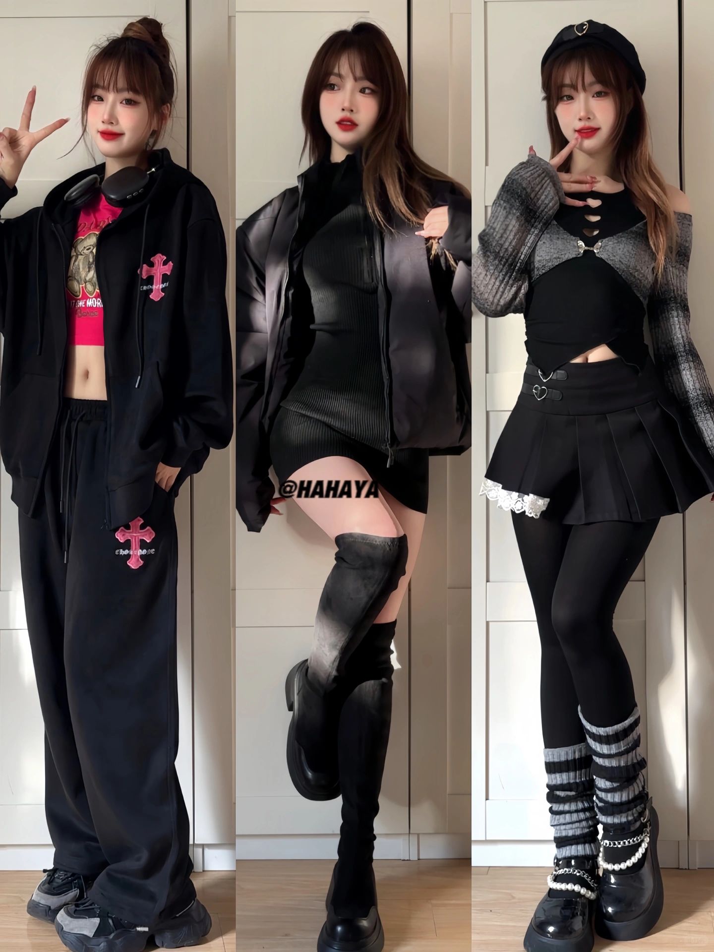 BLACK🖤甜酷辣妹穿搭