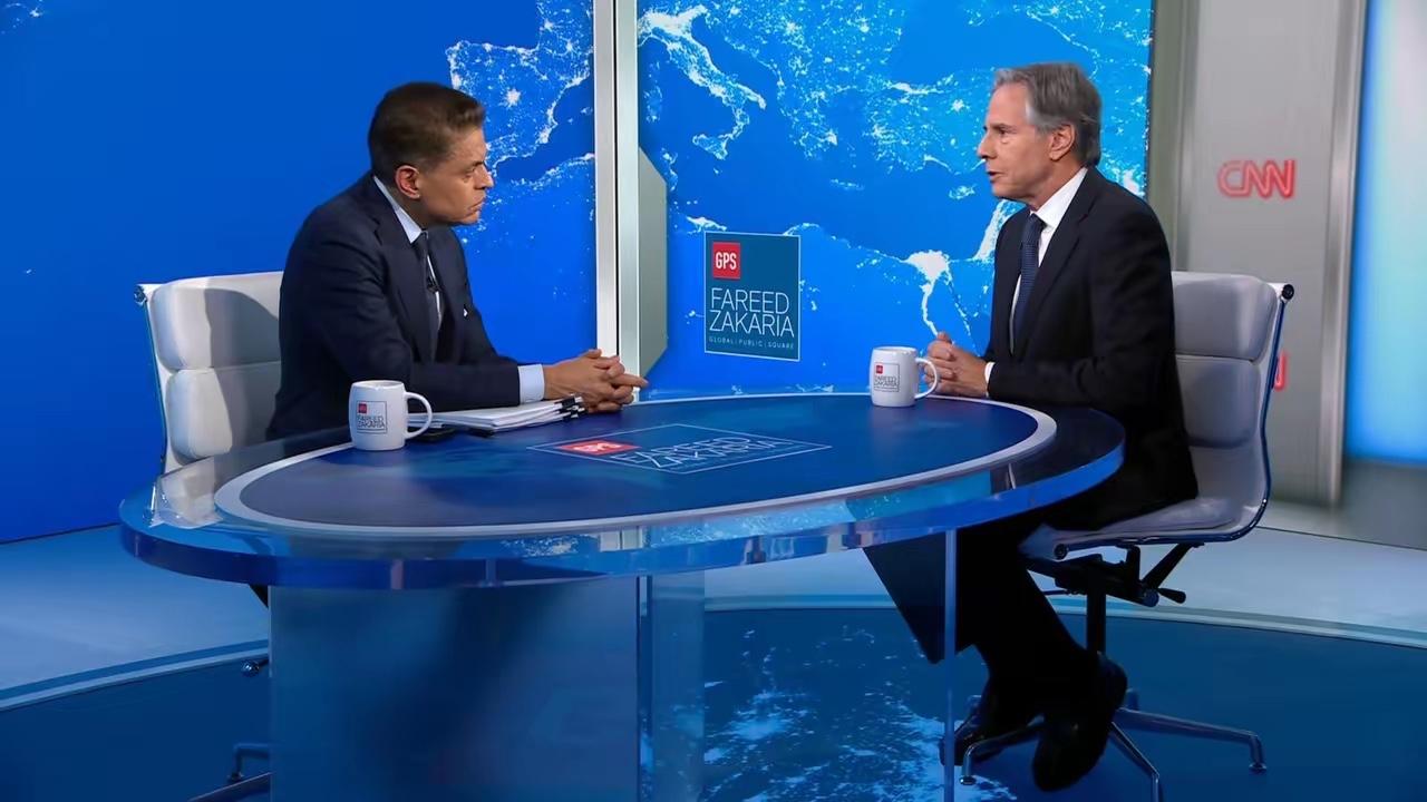 12月22日，美国前国务卿布林肯在CNN主持人扎卡里亚的节目中久违地露面。并且一