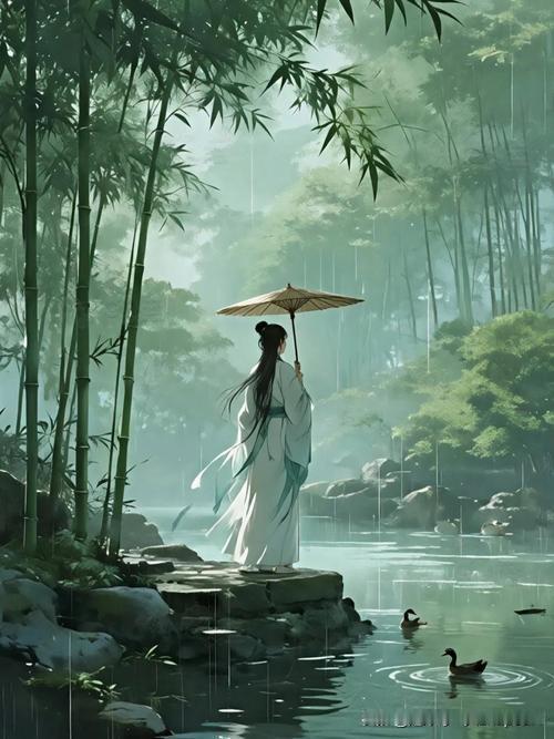 《宜兴山行值雨》
——元.朱德润
溪行六月不知暑，
竹鸡飞度鸣钩辀。
黑云行天捲