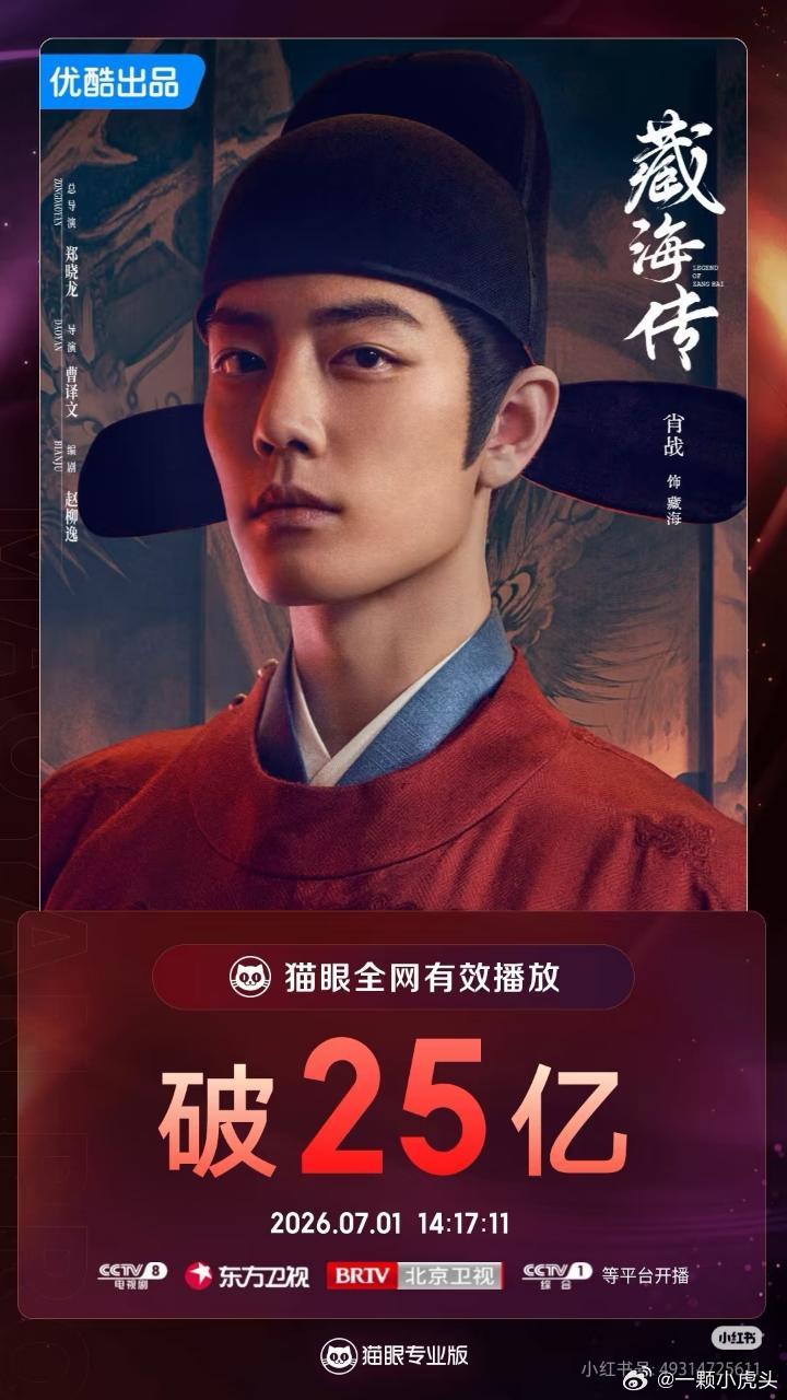 藏海传有效播放量破25亿，长尾效应显著，不愧是优酷的养老剧之一