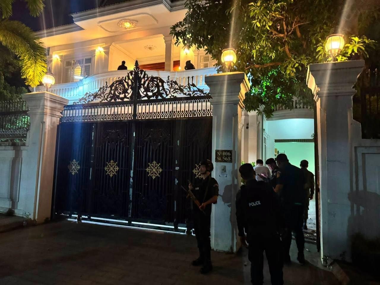 金边捣毁一电诈窝点：抓获25名中国人和缅甸人昨晚，金边市统一指挥部突击搜查了位于