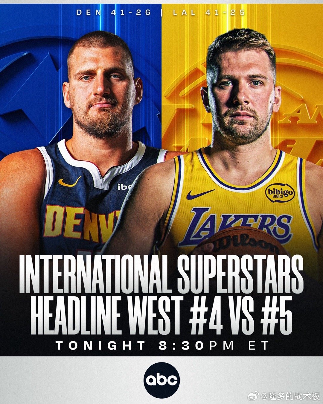 今日胜者将在竞争排名时拥有tiebreaker，两队本赛季共3次交手（此前1-1