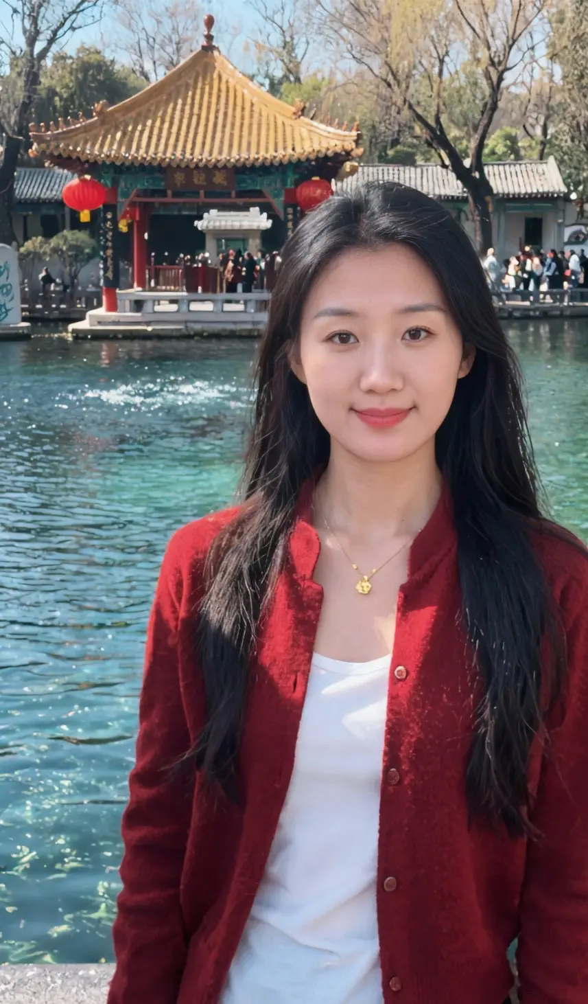 趵突泉 游客照 纪录美好生活