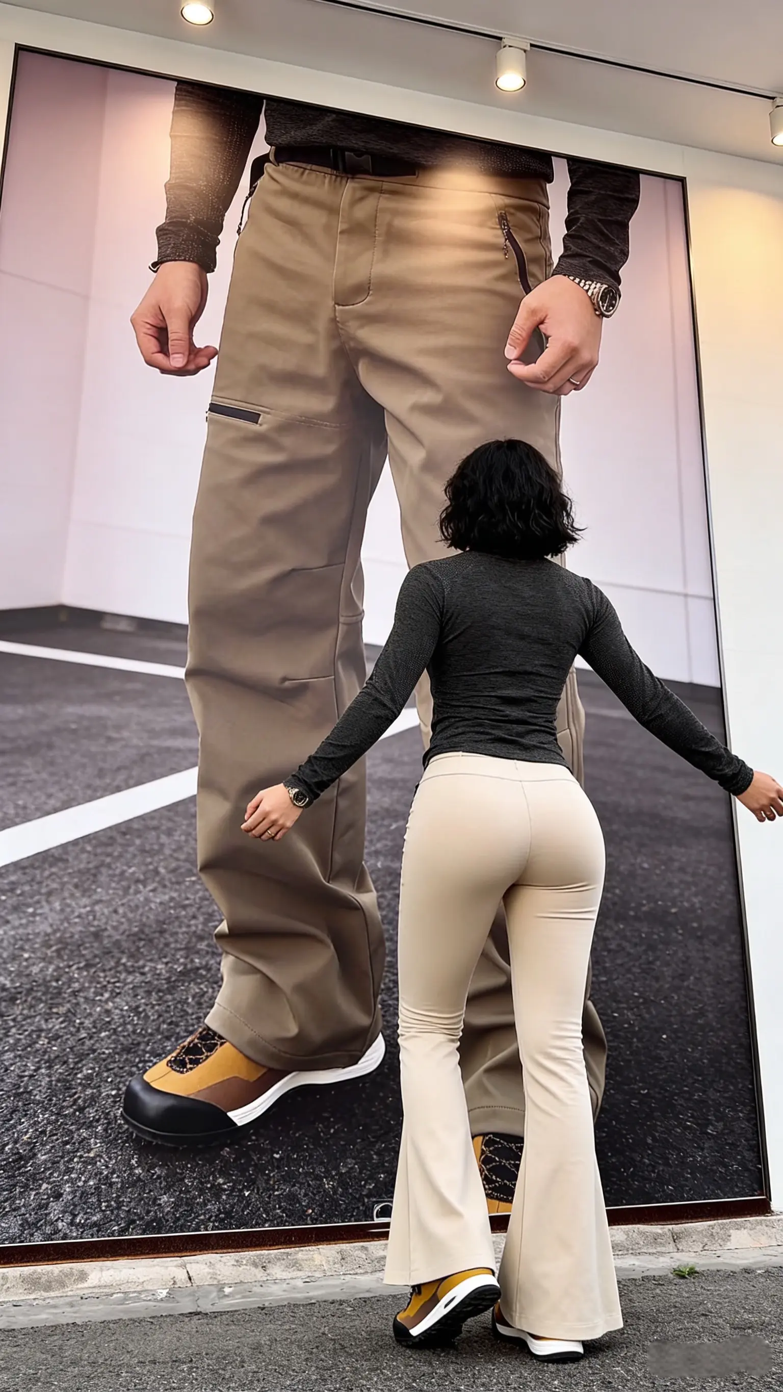 SOS秋冬网眼加厚伽马冲锋裤户外三防拉链口袋直筒休闲裤百搭宽松