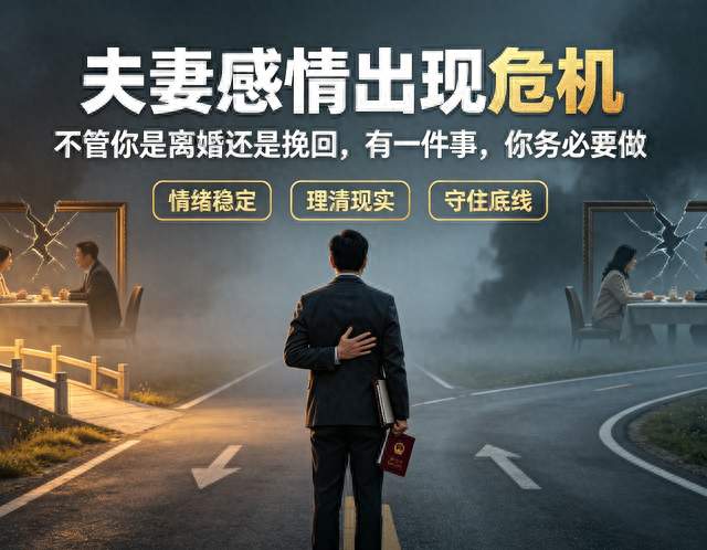 夫妻感情出现危机，不管你是离婚还是挽回，有一件事，你务必要做